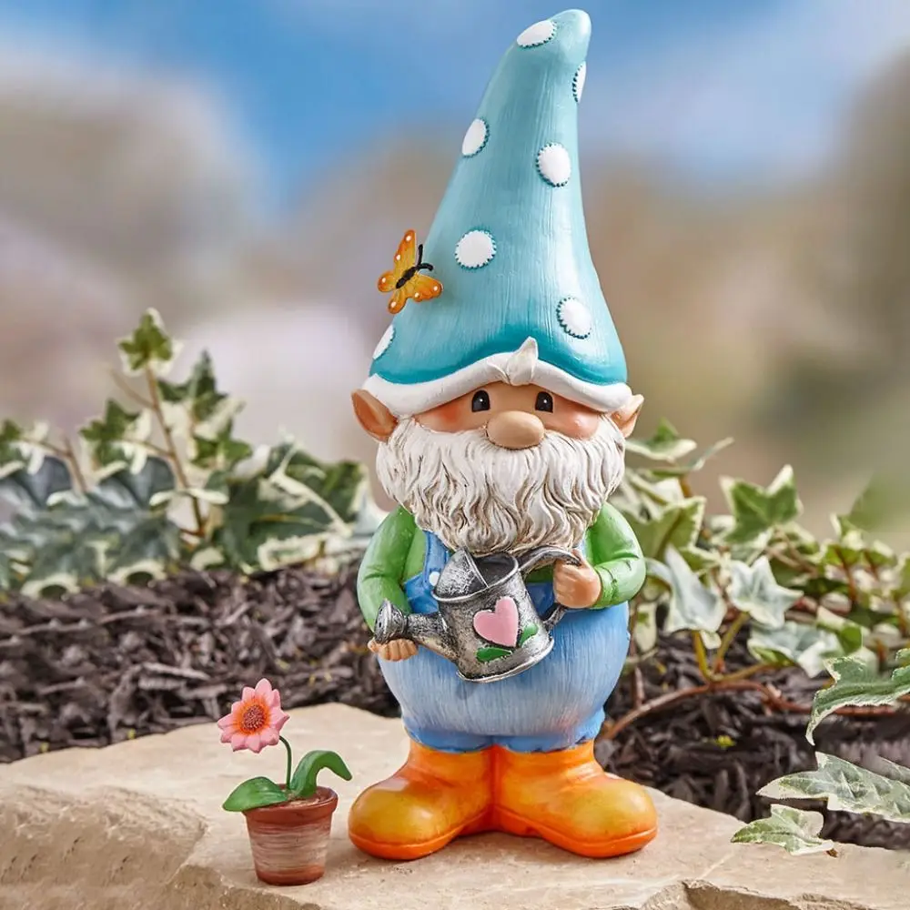 

Cute Handmade Garden Gnome Figurine Resin Craft 3D Dwarf Miniatures Cartoon Elf Dwarf Ornaments Garden