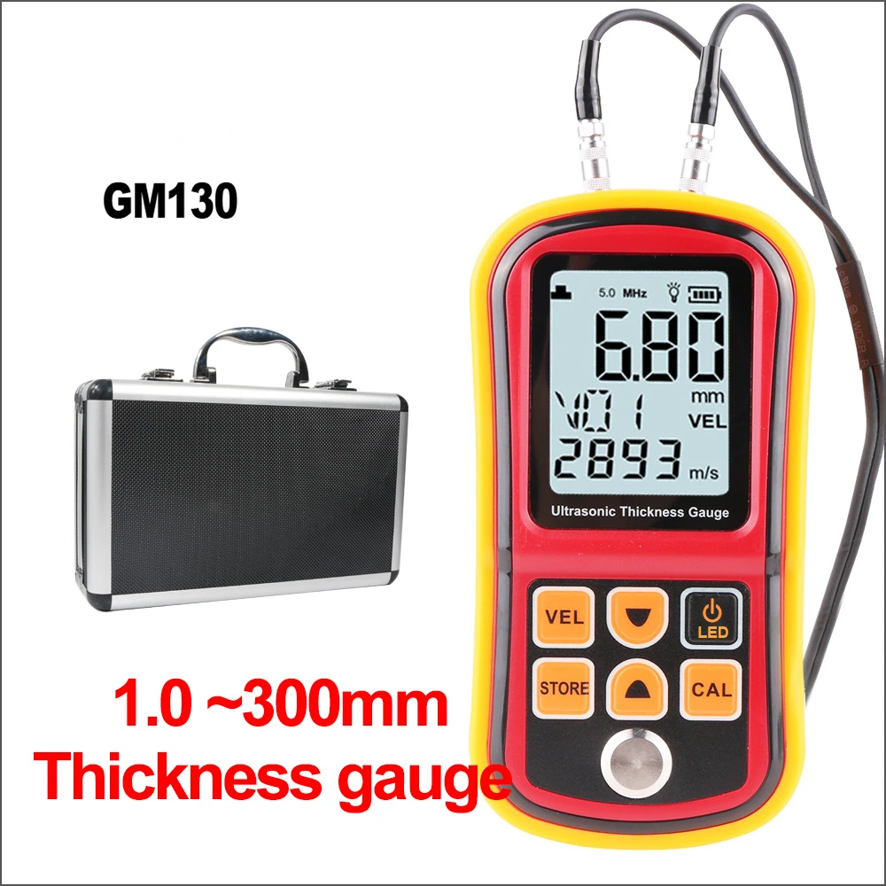 

RZ Ultrasonic Thickness Gauge Digital Paint Coating Electronic Thickness Gauge Tester 1.0 To 300MM GM130 Thickness Gauges