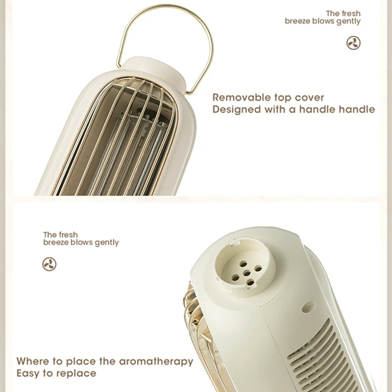 Tower Fan Bladeless Portable Desktop Air Cooler Vertical Fan Wide Angle Air Supply For Home Study