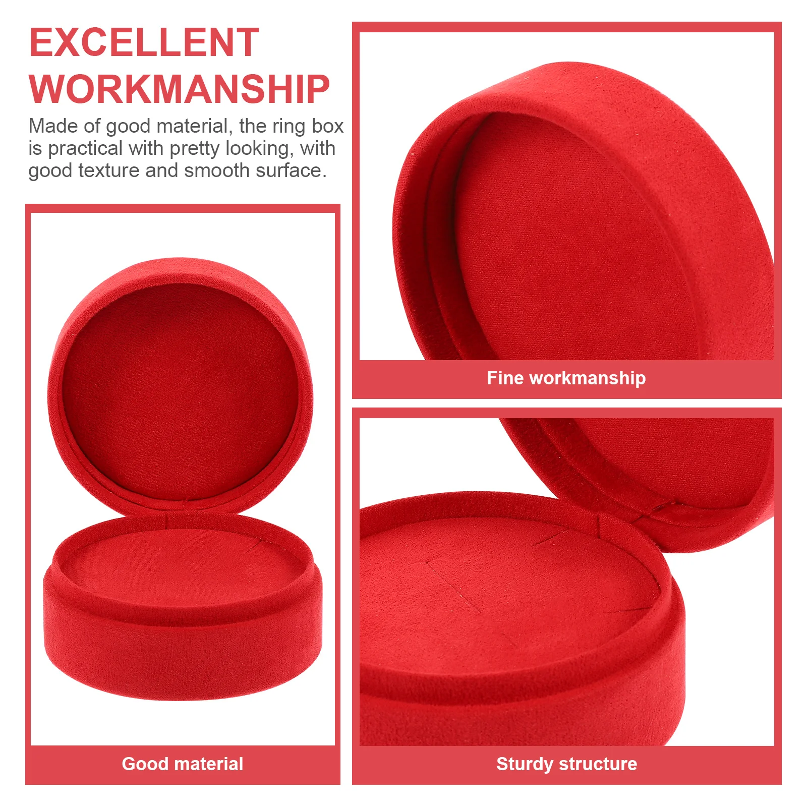 

Круглая шкатулка для драгоценностей, органайзер для одного кольца, портативный чехол для колец, небольшой держатель для ожерелья, подарочная коробка для женщин, дисплей для ушей