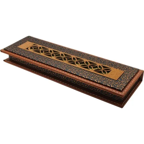 Tesbihane Cream Leather & Wood Kombinli Elegance Rosary Box