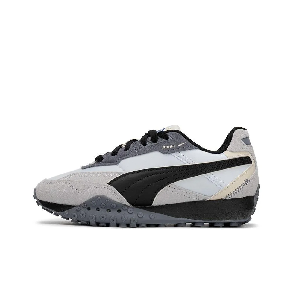 PUMA Blktop Rider Abrasion Resistant Support Low top Casual City Commuting Running Shoes Unisex White Gray Black 401440-03