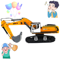 Huina New 1599 24-Channel 1:14 Alloy 2.4ghz Engineering Car Remote Control Electric Excavator Children'S Outdoor Toy Gift