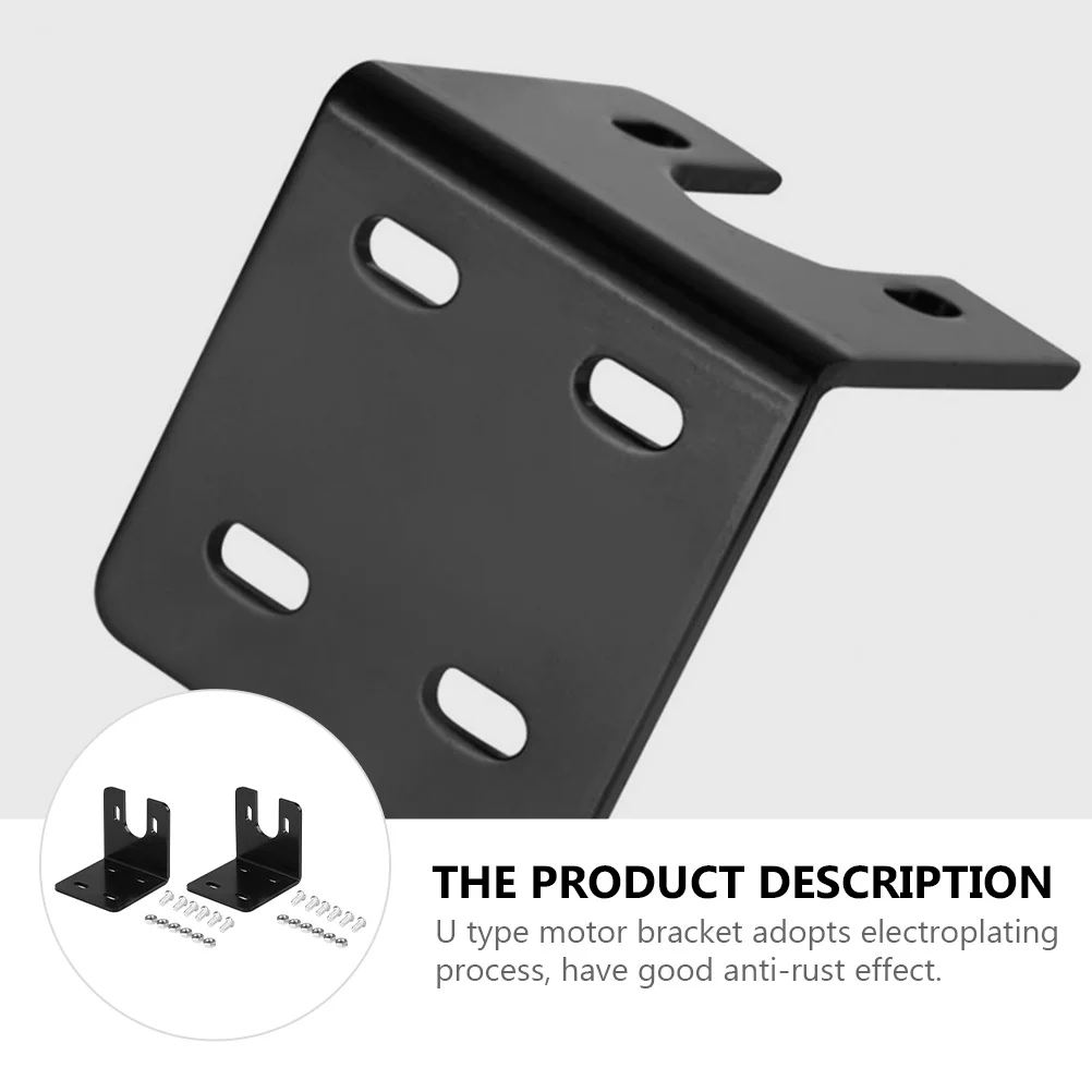 

2 set Bracket Mini Metal Mount For Small Gear Motor U-Type Holder Screws Rust-Proof Durable Fixing Device Motor Stand Hardware