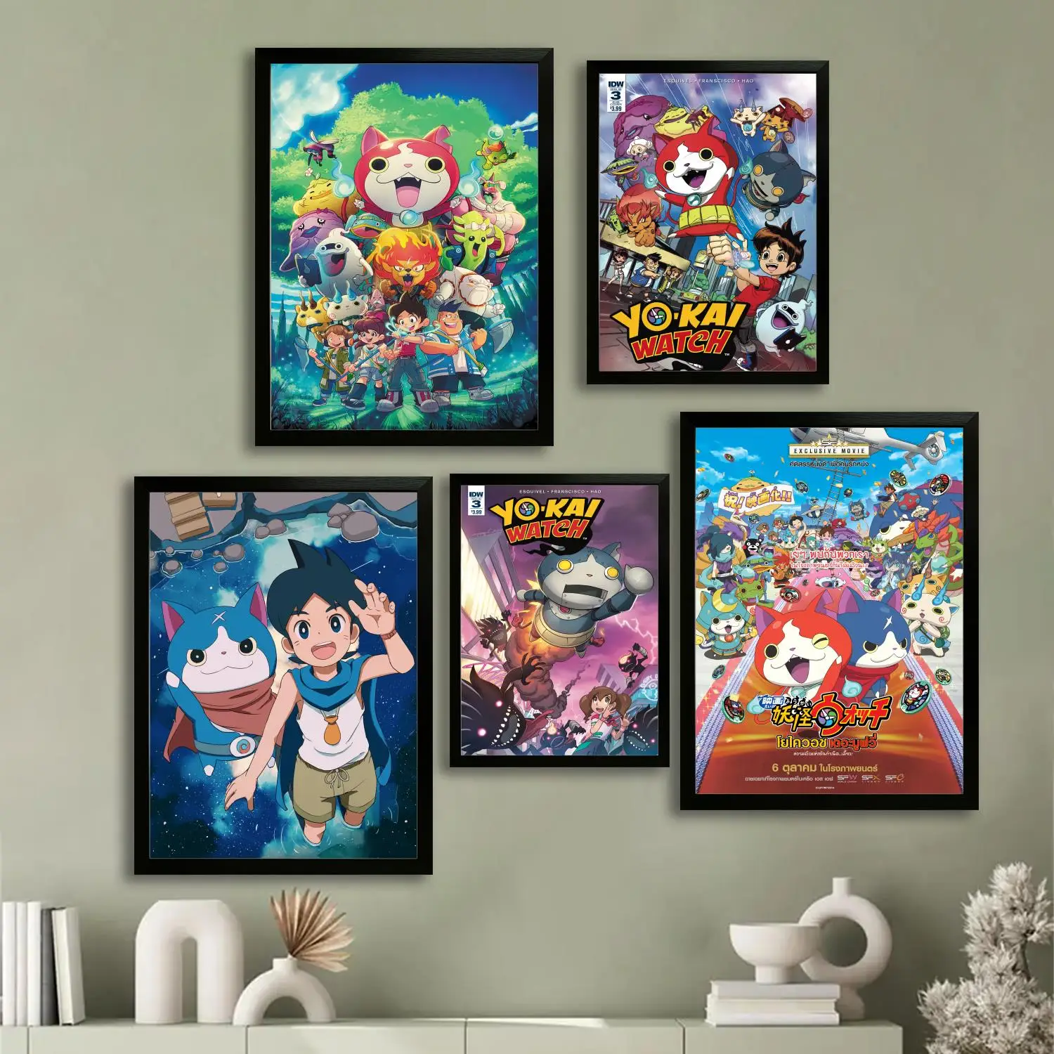 yo kai watch Canvas Art Poster and Wall Art, Picture Print, Modern Family Bedroom Decor,Decorative painting