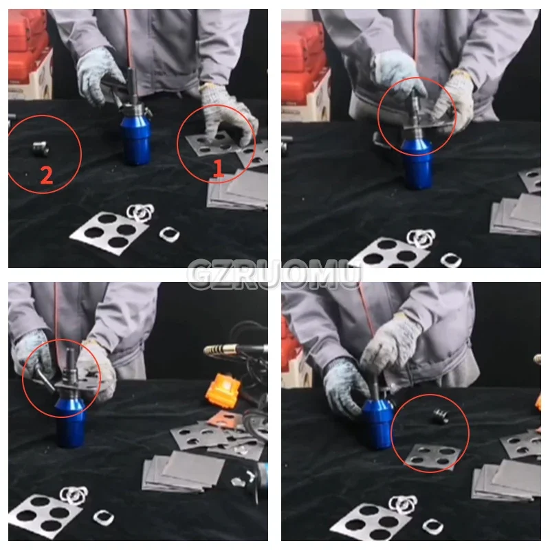 TPA-8 Hydraulic Hole Opener Portable Stainless Steel Metal Plate Punching Tool Hydraulic Hole Punch For Mild Steel 16.5-60.8MM