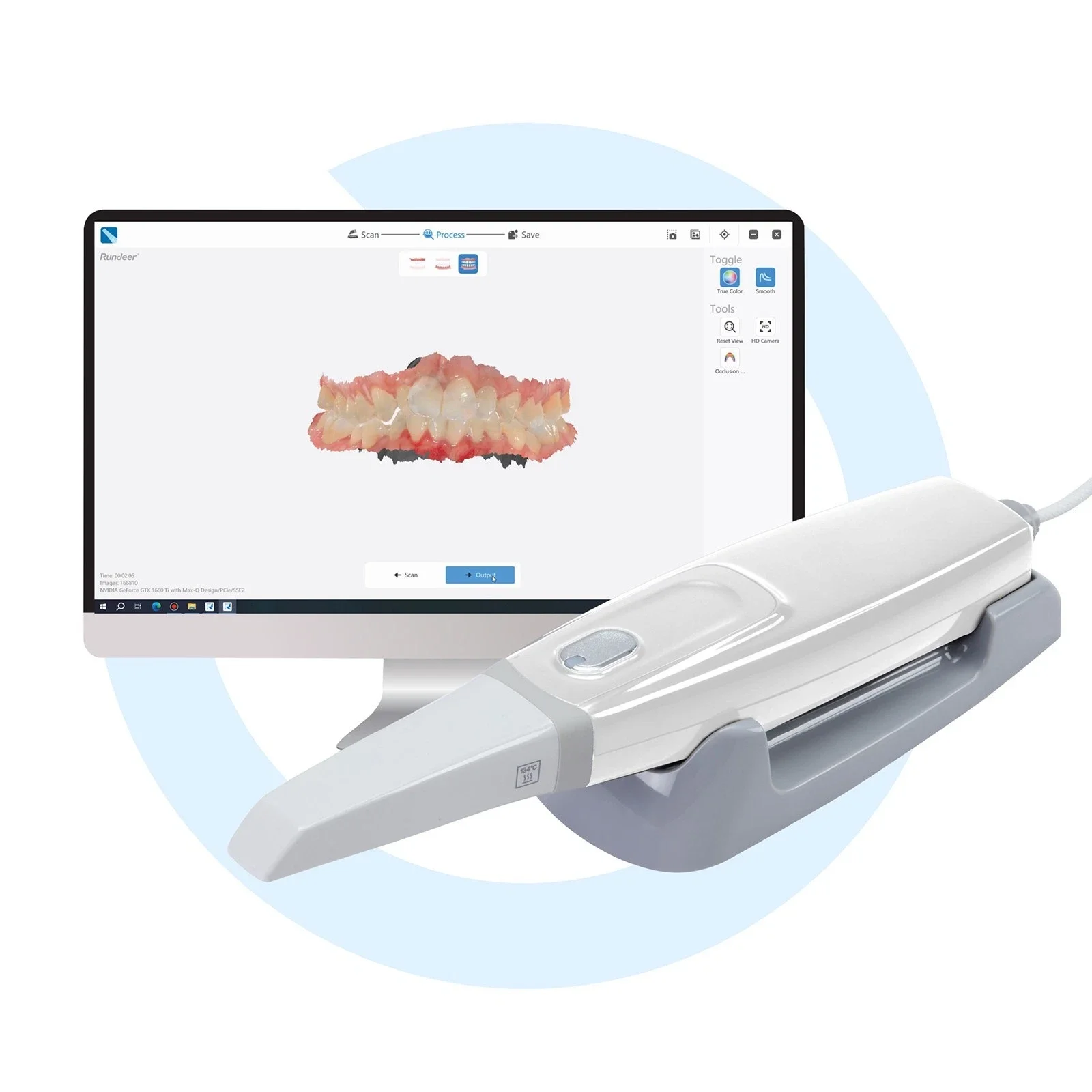 

High-Resolution Digital Dental Intra-Oral Pro 3D Scanner CAD/CAM True Color Scan Machine