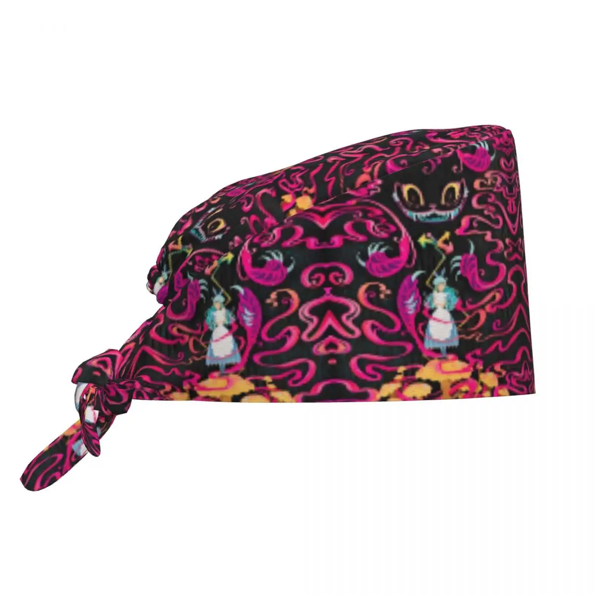 

Custom Cheshire Cat Medical Staff Scrubs Hat Men Women Alice In Wonderland Doctor Nursing Surgical Cap Scrub Caps