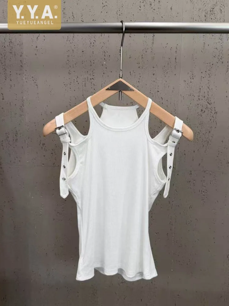 

Designer Ladies Summer Versatile Sleeveless O Neck Multiple Shoulder Straps Sweet Casual Women Solid Color Suspenders Camisole