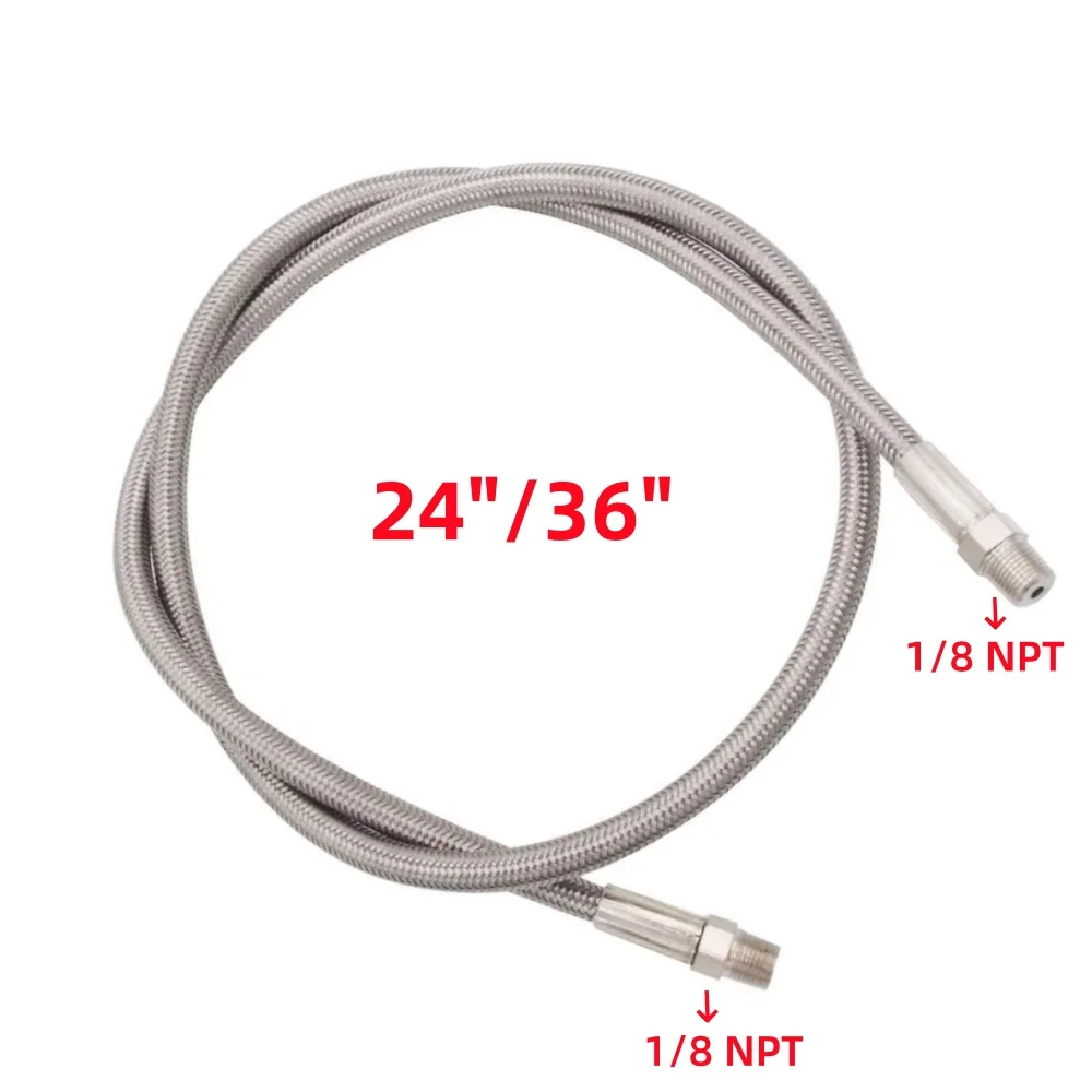 خرطوم تعبئة 36 بوصة 24 بوصة 1/8NPT محطة تعبئة الهواء من الفولاذ المقاوم للصدأ ونظام الشحن #1