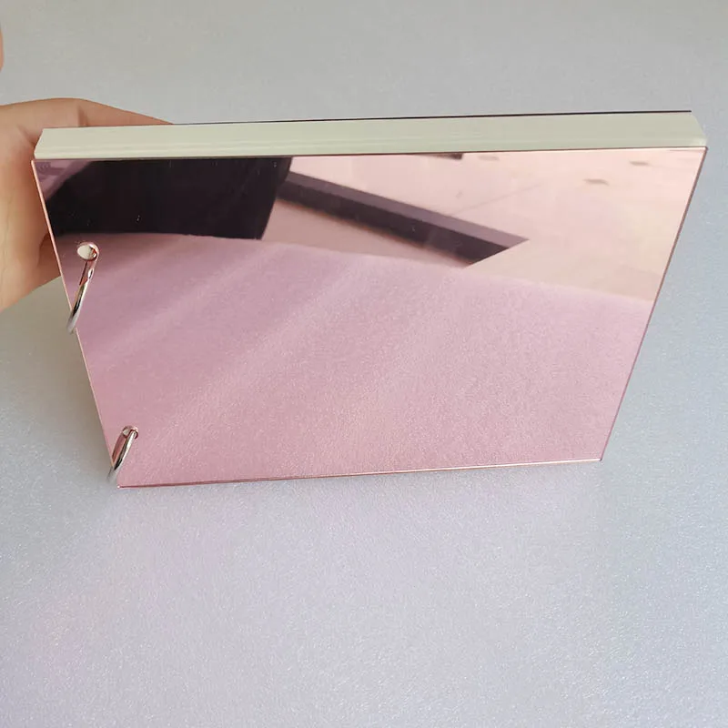 شخصية الزفاف مخصص توقيع دفتر الزوار الاكريليك مرآة غطاء كتاب الاستقبال حفلة خطوبة كتاب تذكاري #3