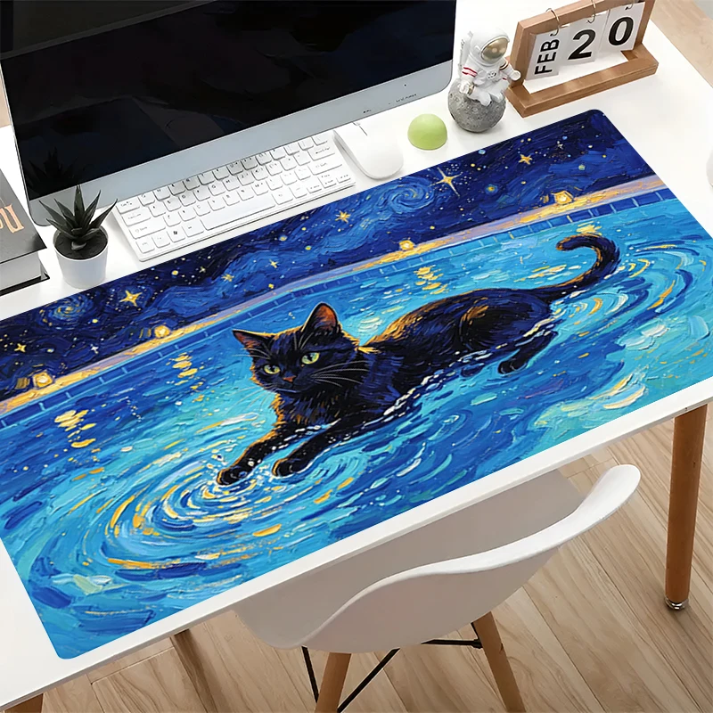 High-Quality Mouse Pad Large Desk Mat Office Laptop Gamer Carpet Cute Cat Computer Mouse Mat Non-Slip Extended Gaming Mousepads
