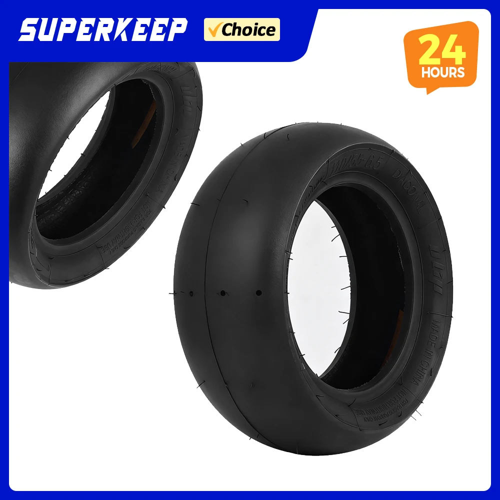 Competitive Racing Semi-Hot Melt Slick Tires Tubeless 110/55-6.5 Front Rear Tyre for Electric Scooter Rubber Track Grip Tires