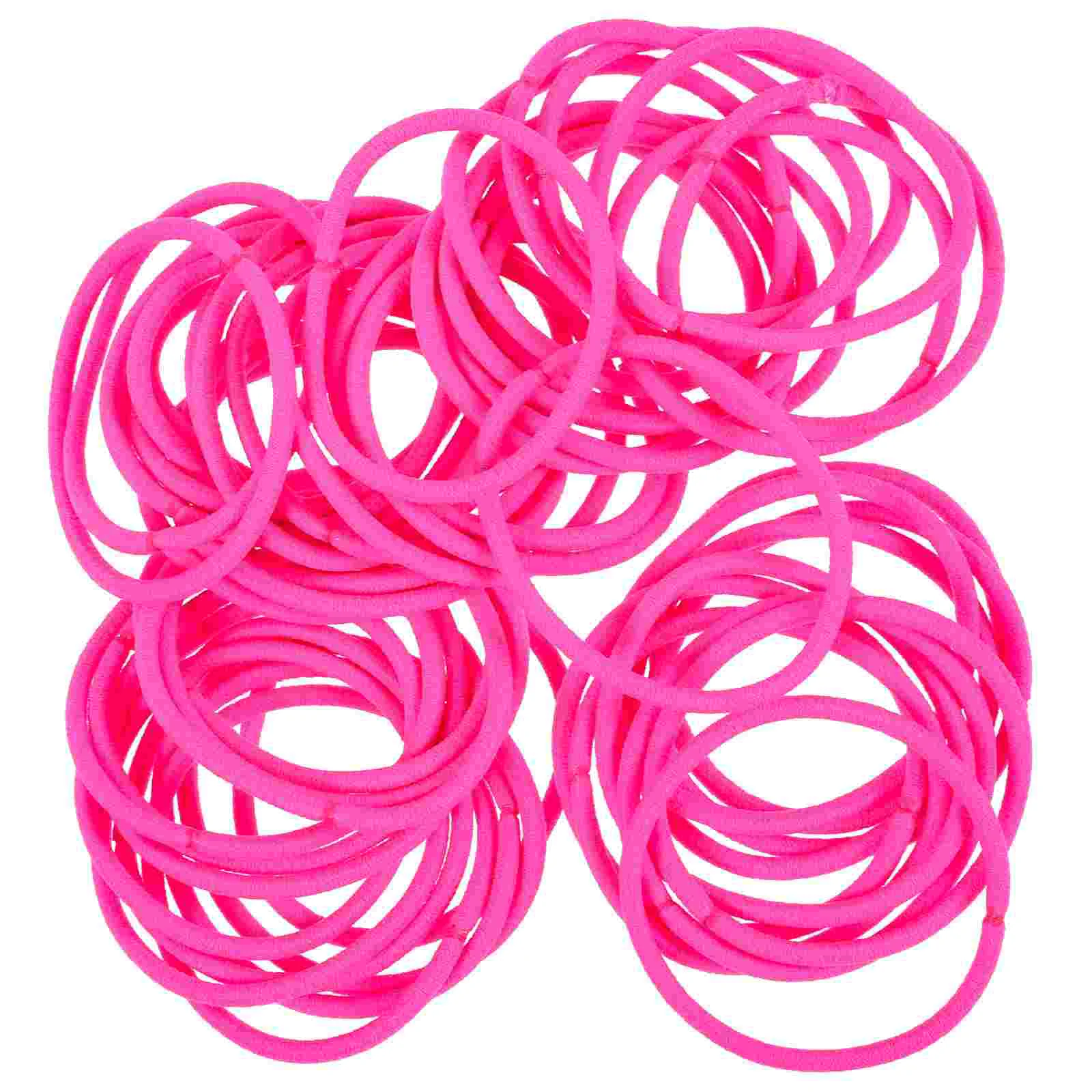 50 Pcs Mini Hair Elastics Thick Ties Ribbons for Girls Ponytail Holders Kids Rubber Bands Rope Child