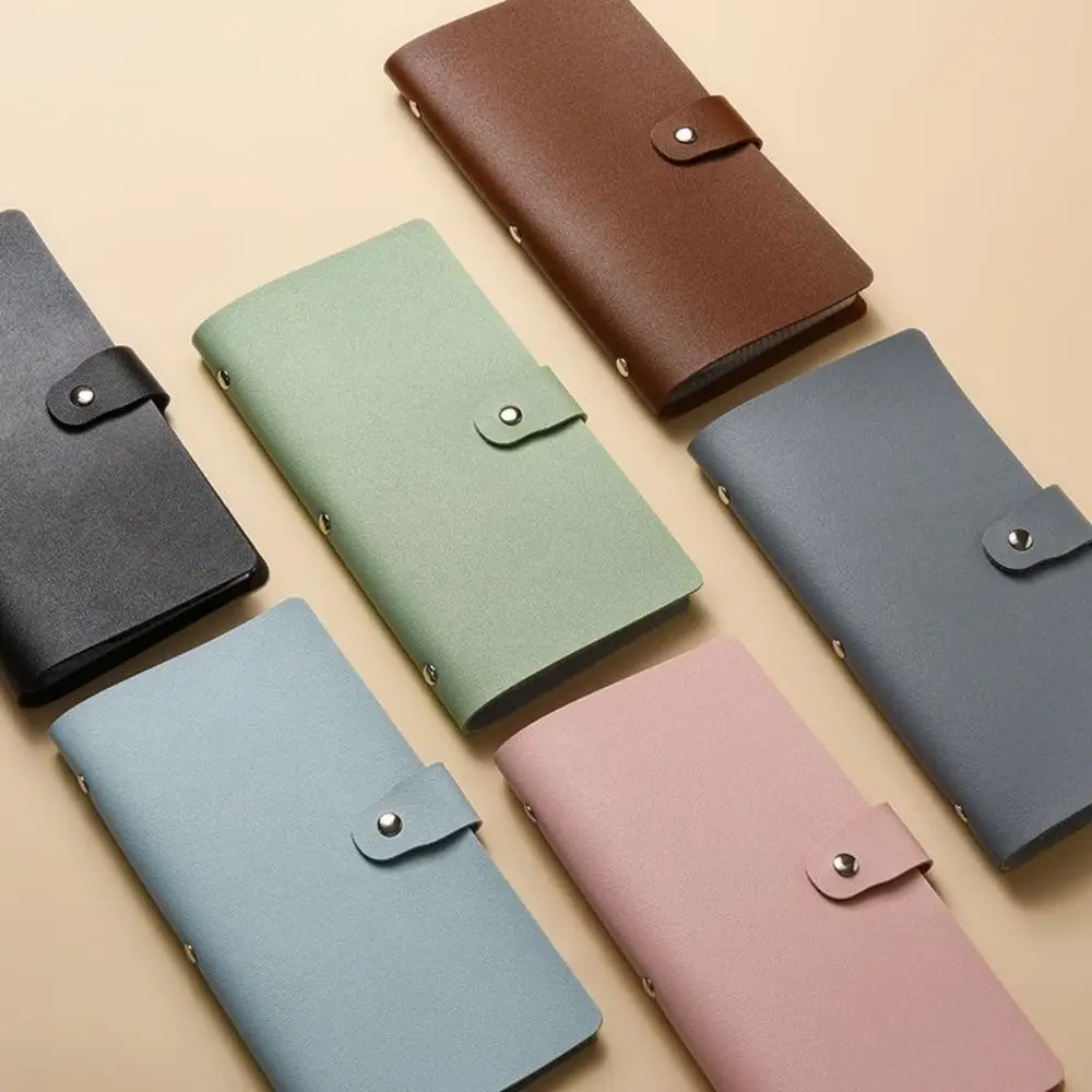 Fun Money Savings Challenge Binder Solid Color Easy Savings Challenges Book Clear Leather Cash Budget Notebook Money Planners