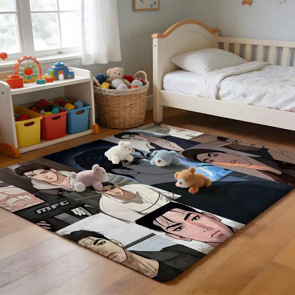 

Floor Mat Soft Flannel Rug Non-Slip Absorbent Mat for Bathroom Bedroom Home Decor J-Joo Jae-kyung Anime