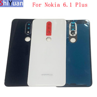 Original Battery Cover Back Rear Door Housing Case For Nokia 6.1 Plus X6 Battery Cover with Camera Frame Lens Repair Parts