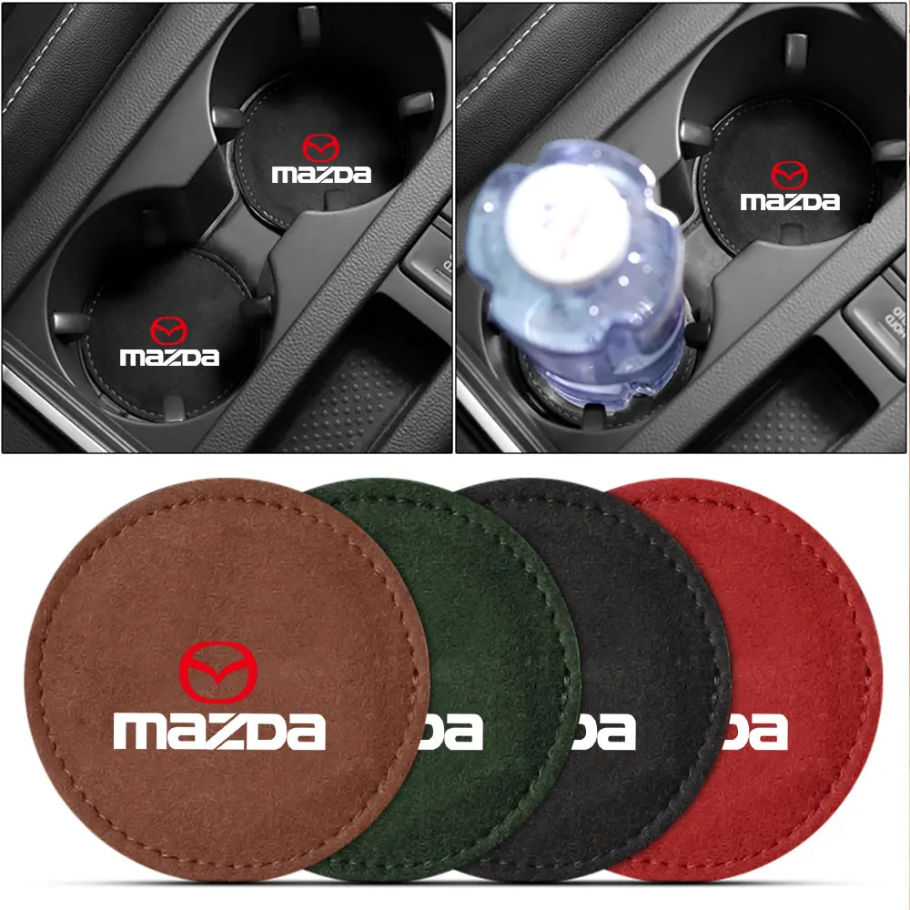 1pc Car Coaster Non-Slip Pad Water Cup Holder Interior Mat Car Styling Accessories For mazda Axela Atenza CX-3 CX-5 CX-8 MS MPS