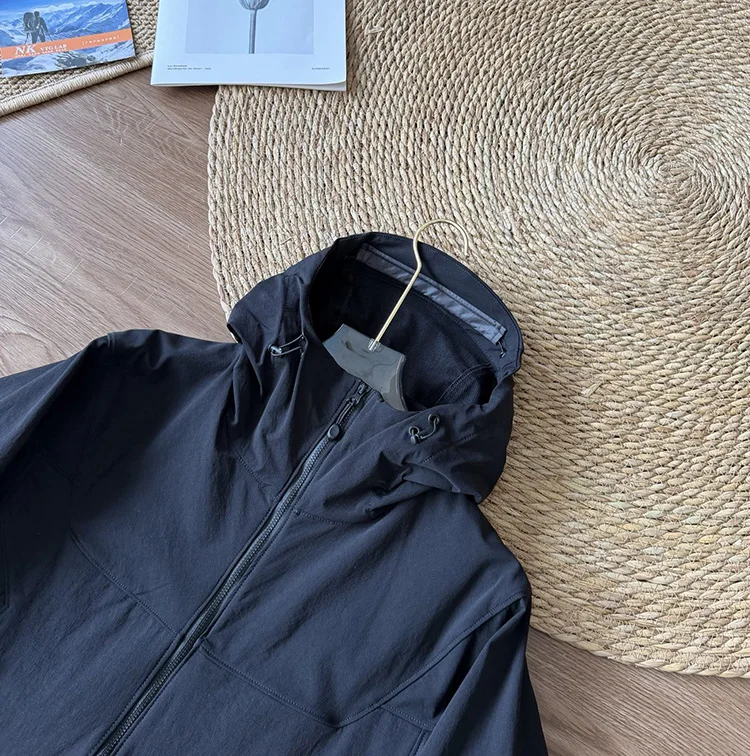 Herren-Softshell-Kapuzenjacke – Leichte Reißverschluss-Jacke für den Alltag im Herbst und für Outdoor-Aktivitäten – Detail 7