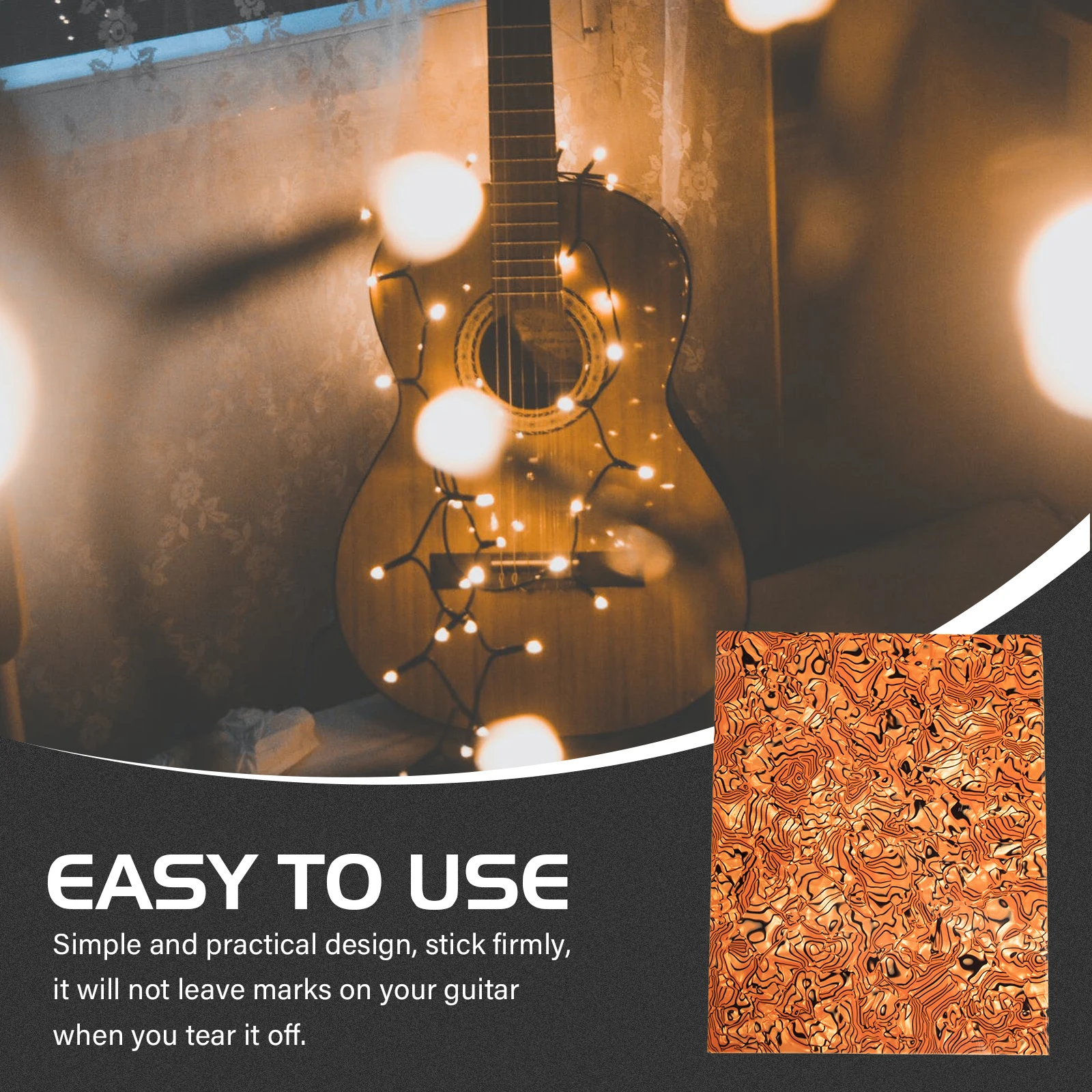 

3pcs Anti Scratch Bass Protector Plate Impact Resistant Sticker Guitar Guard Board Decorative Design Guitar Protective