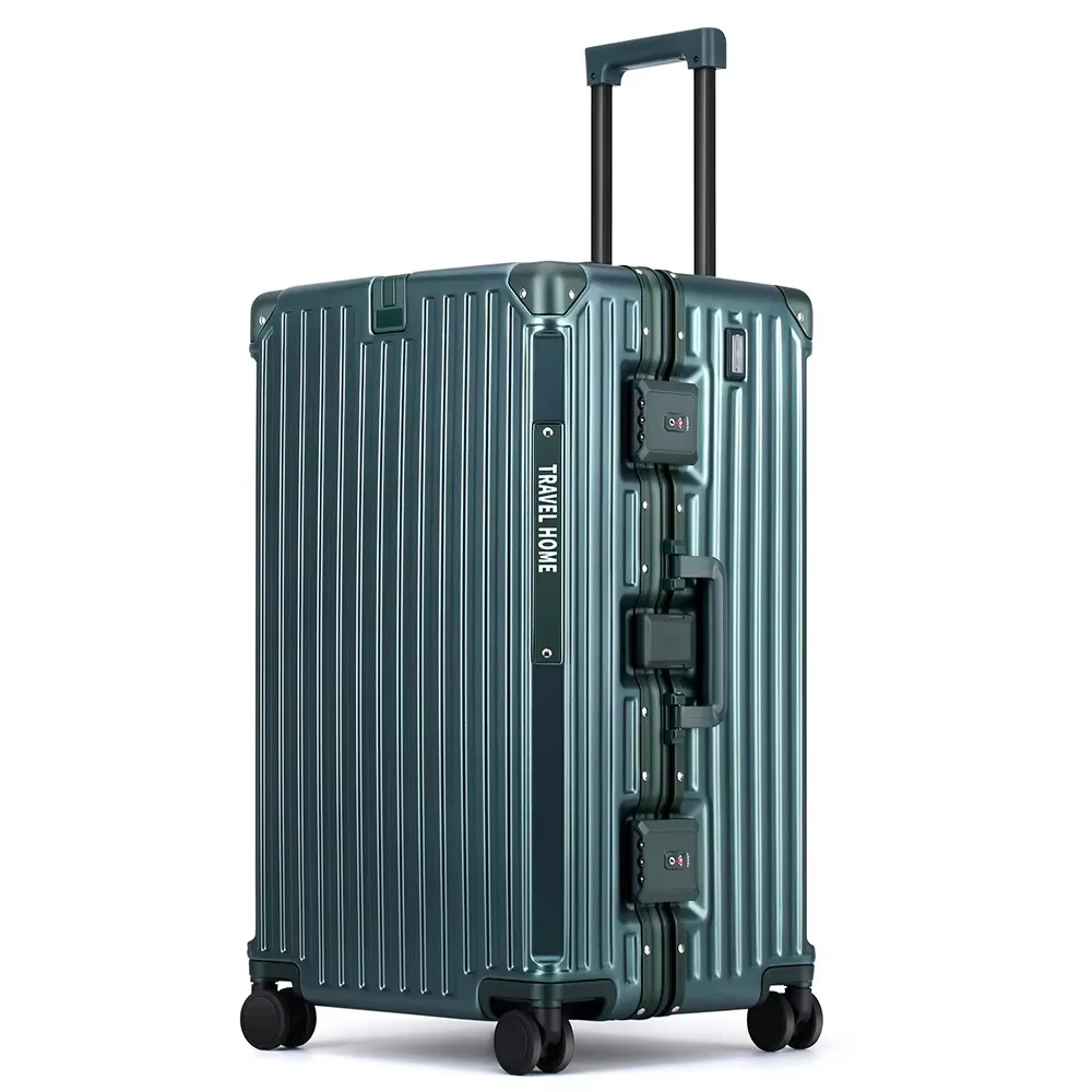 Luxury Suitcase Upgrade Thicken PC Material with Aluminum Frame TSA Lock Rolling Luggage 24/26/28/30inch Large Capacity 3:7 Case
