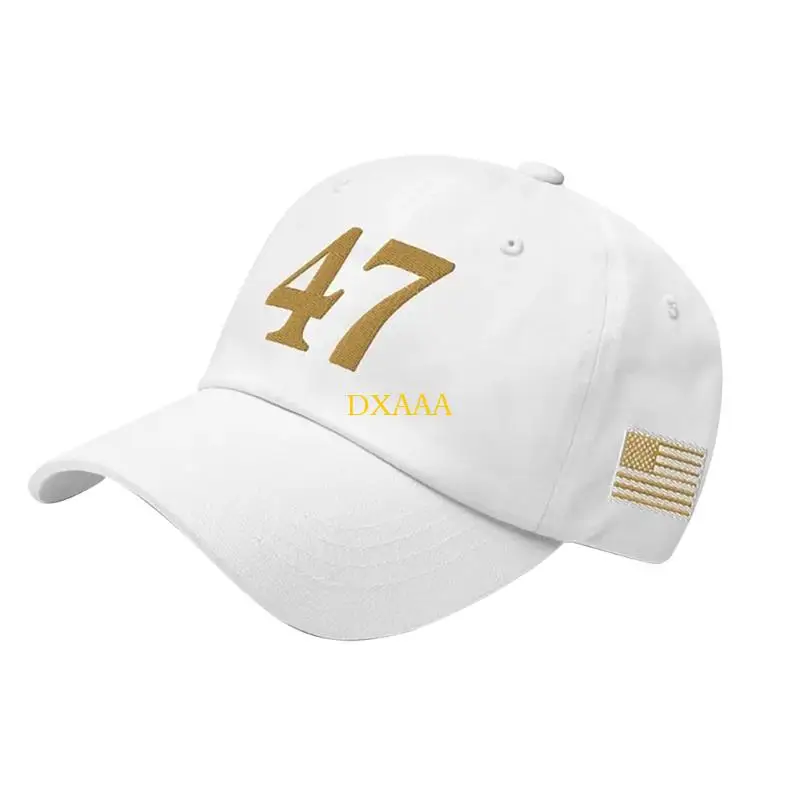 DXAA Gorra béisbol con patrón bordado Gorra poliéster liviana con correas ajustables para uso diario