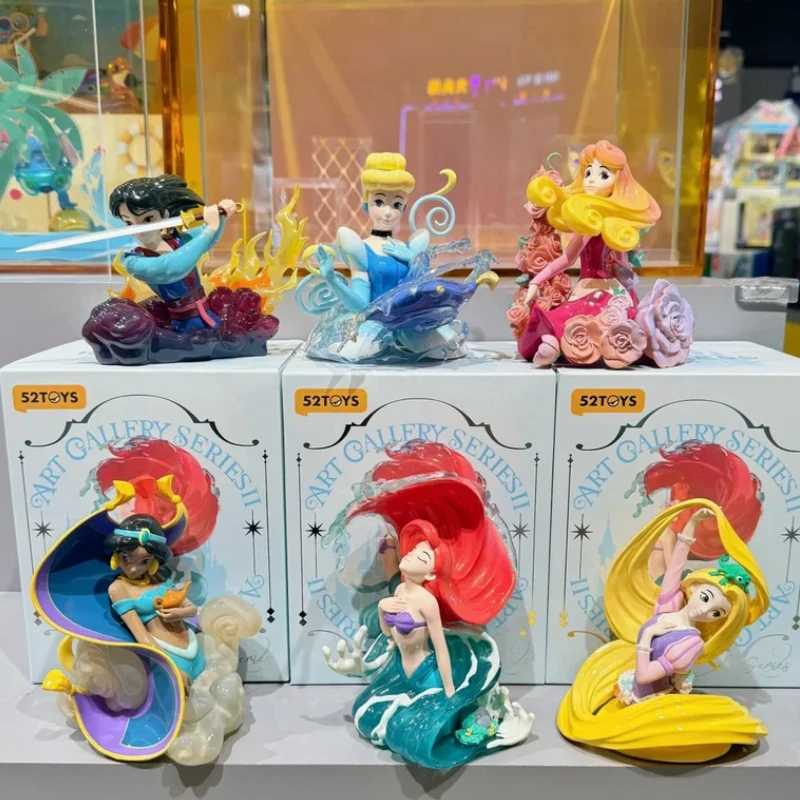 

52 игрушки принцесса художественный фильм второго поколения слепая коробка модная игрушка фигурка милая девушка подарки коллекция уровень кукла настольное украшение