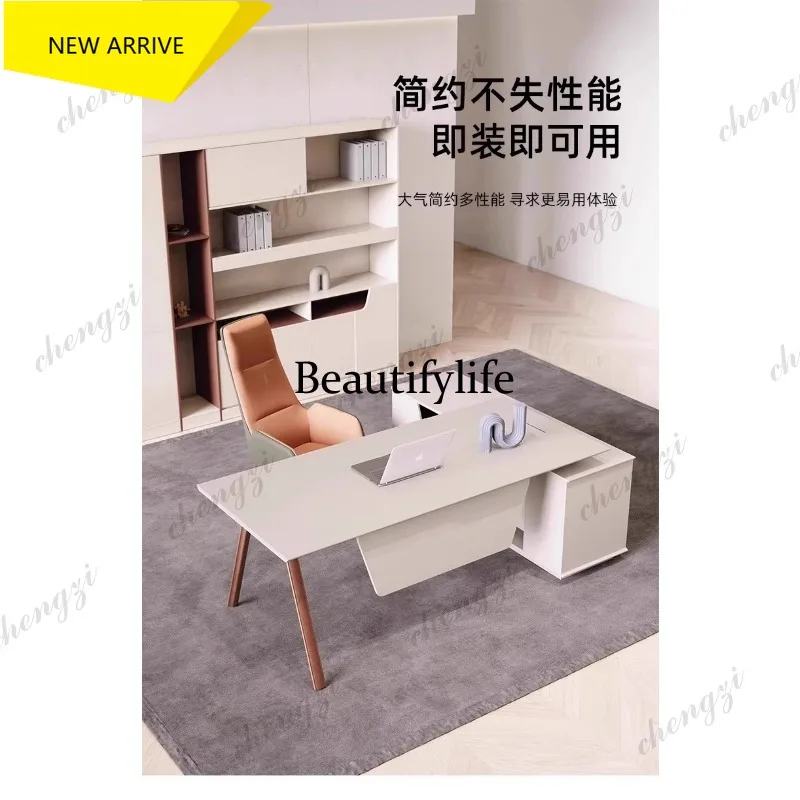 L181 New Chinese-style boss table, general manager single large desk, simple office combination, office leadership table