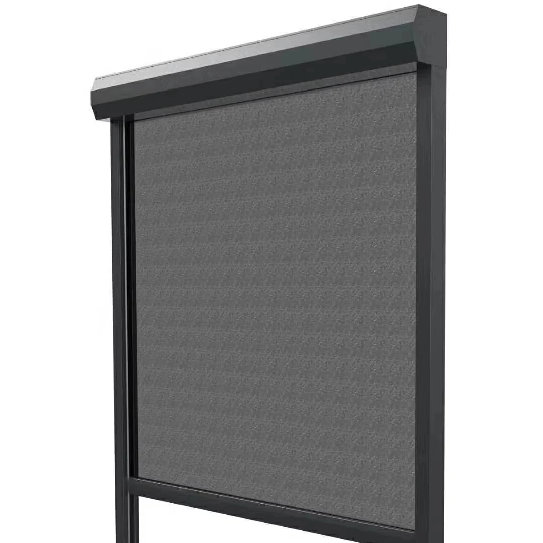 Outdoor Blinds /Shade Motorized Windproof  Window Roller Zip Track Blinds /outdoor Pergola Blinds