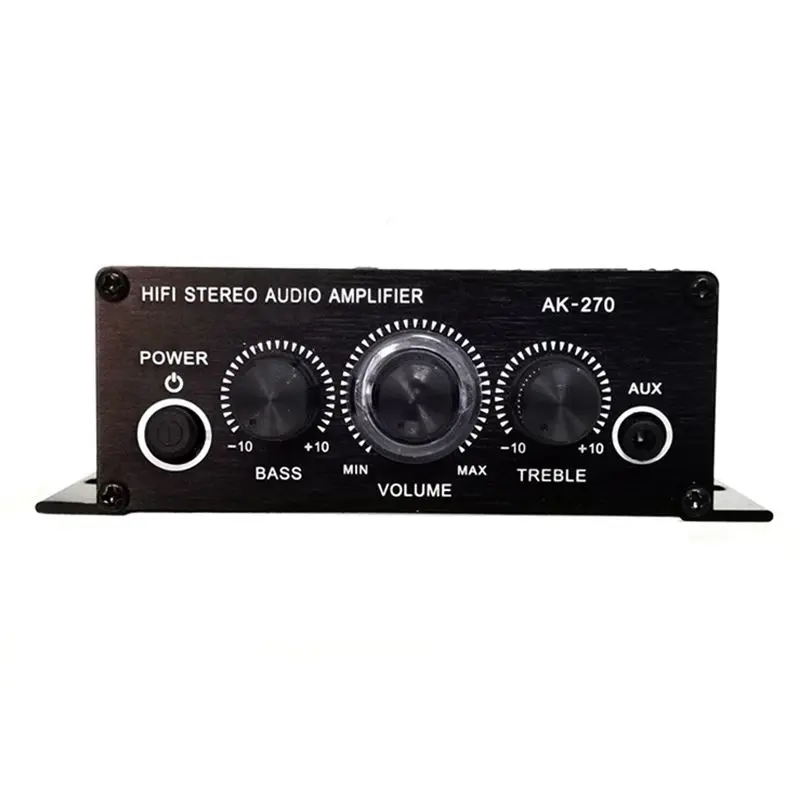 Smart-AK-270 AK270 12V Mini HIFI Power Amplifier Audio Home Car Theater Amplifier 2 Channel Amplifier USB/SD AUX Input