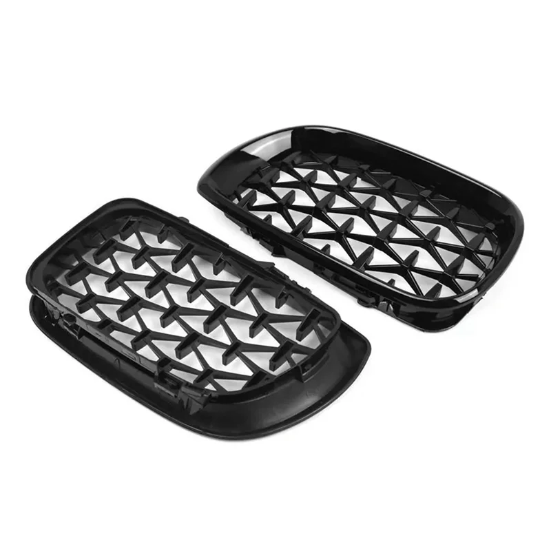 

Car Diamond Gloss Black Front Grill Kidney Grille For BMW E46 4-Door Sedan 2002-2005