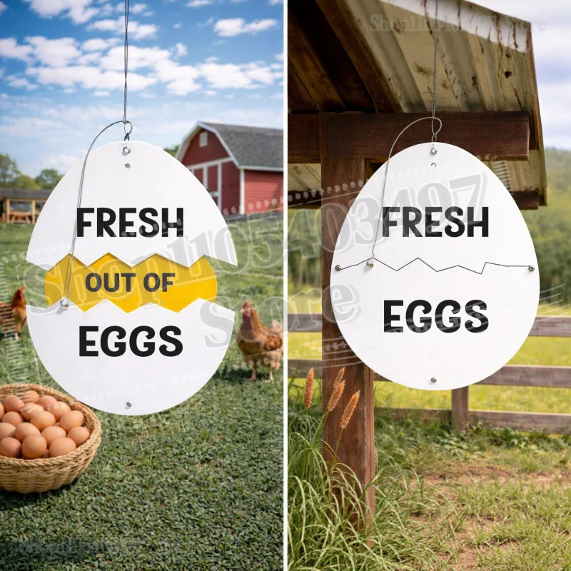 NEW Farm Fresh Eggs Metal Sign- Rustic Farmhouse Decor for Coop & Market