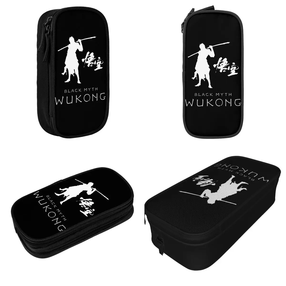 Large-capacity Pen Box Black Myth Wukong New Game School Monkey King Double Layer Pencil Box Women Makeup Bag Suprise Gift