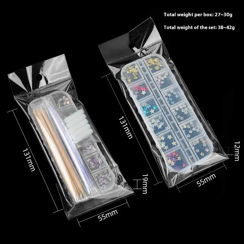 1 Set Kit di gemme per denti Kit di gioielli con cristalli di Natale Decorazione dentale temporanea Kit di gemme per denti per principianti di gioielli per denti