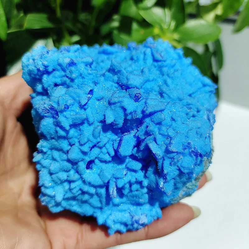 

Artificial Cultivatio Chalcanthite Crystal Druzy Cluster Bling Bling Rock Minerals Specimen fengshui Home Room Decoration maison