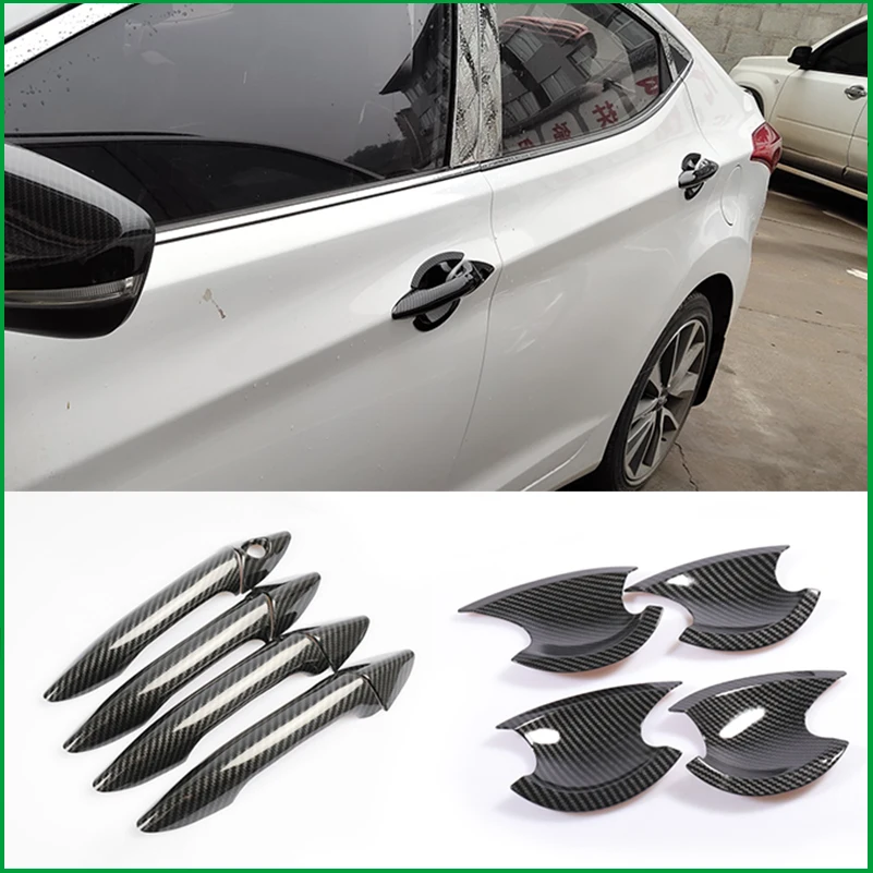 

Car Styling Door Handle Bowl Cup Frame Cover Sticker Trim For Hyundai Elantra 2011 2012 2013 2014 2015 Car Accessories