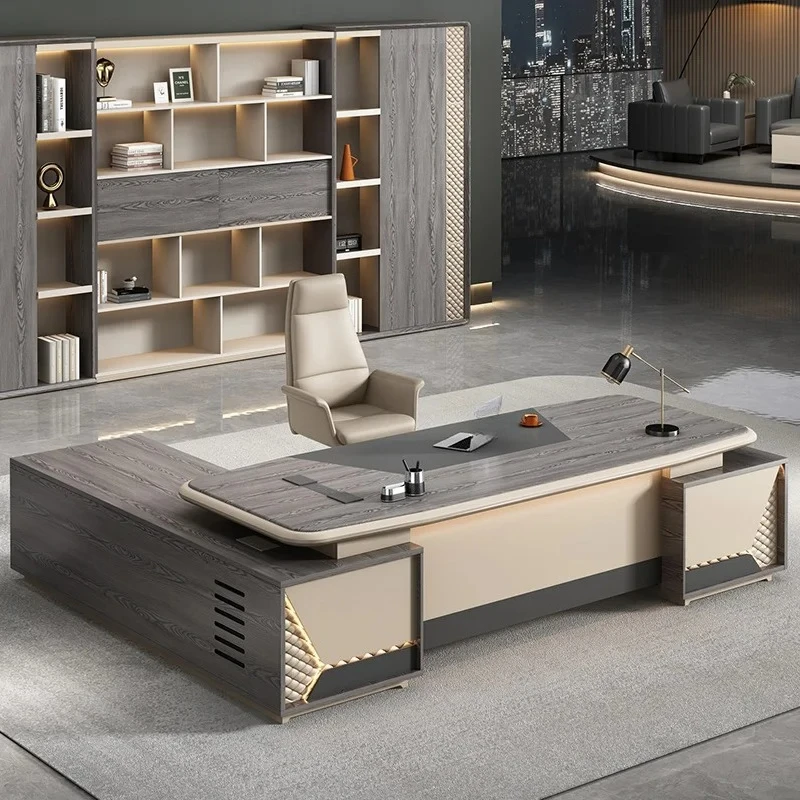 Boss Room desk CEO portable modern furniture baked paint office Computer Gaming desk chair combination manager