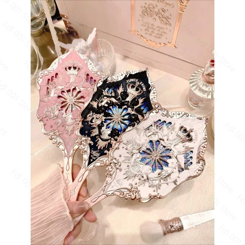 White, Blue, Pink and Chocolate Fairy Design, Mirror Moonlight Mermaid Series Handheld Limited Edition Mirror