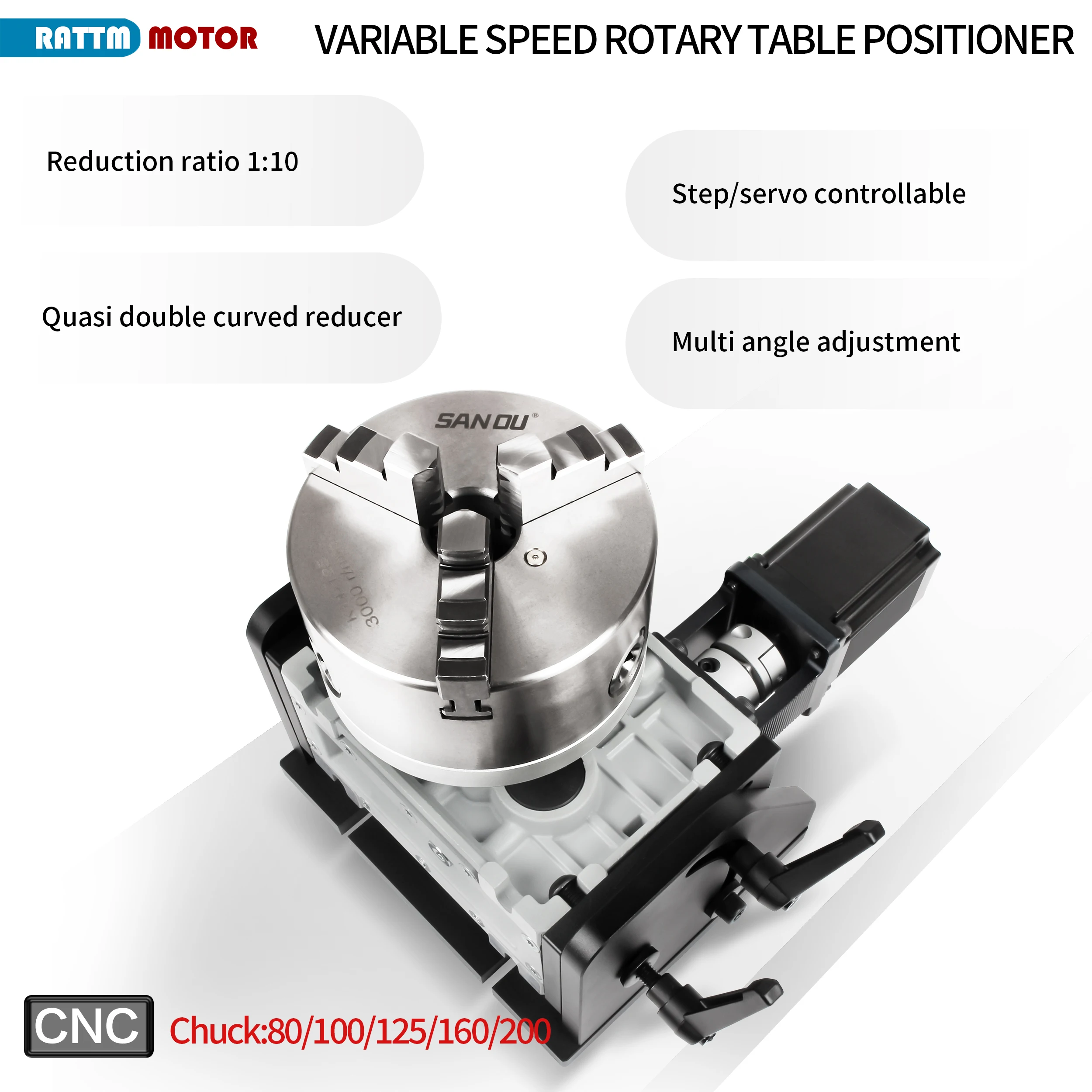 Cabezal de índice divisorio CNC, control de velocidad, posicionador de mesa giratoria, brazo mecánico, soldadura por arco de argón, soldadura de costura láser