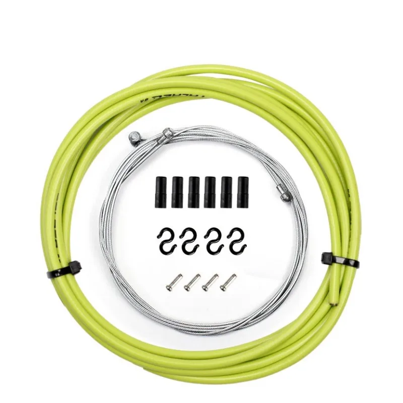 1 Set Universal Bicycle Brake Cable and Housing Kit for MTB Mountain Bike Derailleur Shifter Lever Cable with Bike Cable Cap