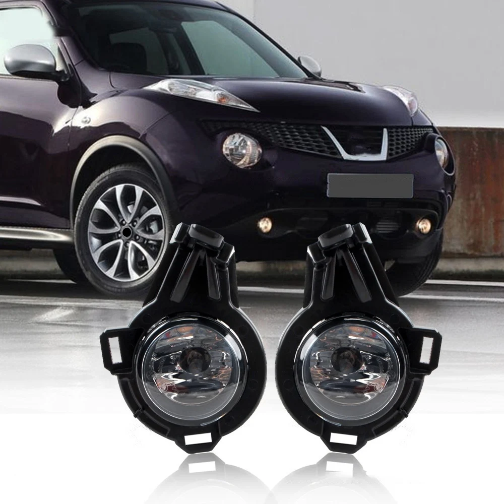 Pair Halogen Fog Light Cover Lamp Assembly with Bulb Cable & Switch for Nissan Juke 2011-14 Accessories