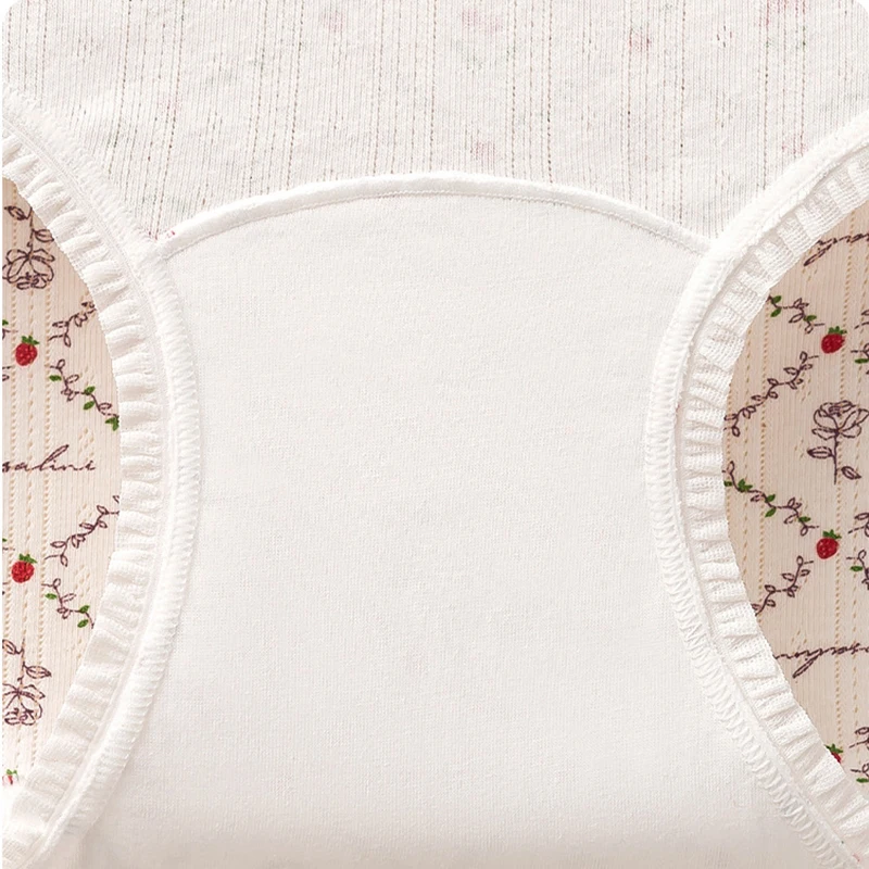 1pcs Cotton Panties Girl Lace Underwear Teenager Cute Bow Briefs Students Intimates Dot Print Underpant Female Comfort Lingeries - Image 4