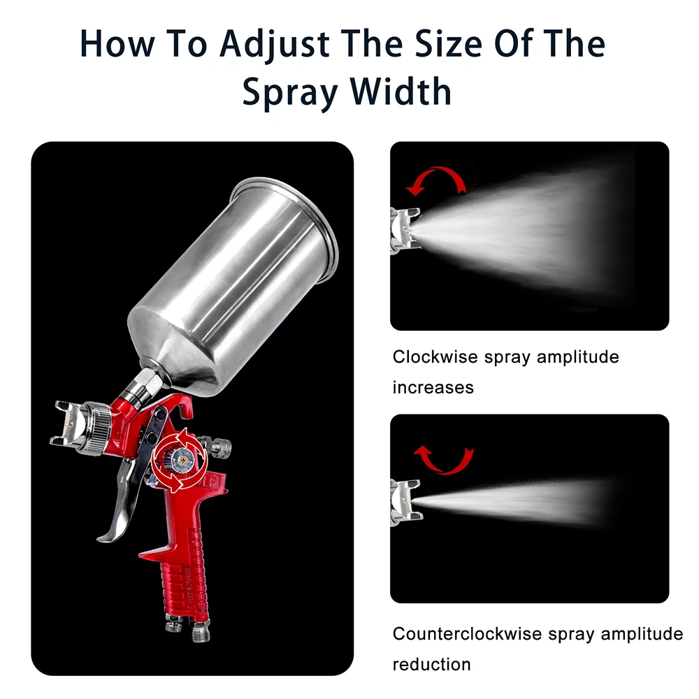 1.4/1.7/2.0/2.5mm High Atomization Professional HVLP Auto Paint Gun Household DIY Spraying Tools Aluminum Alloy Watering Can