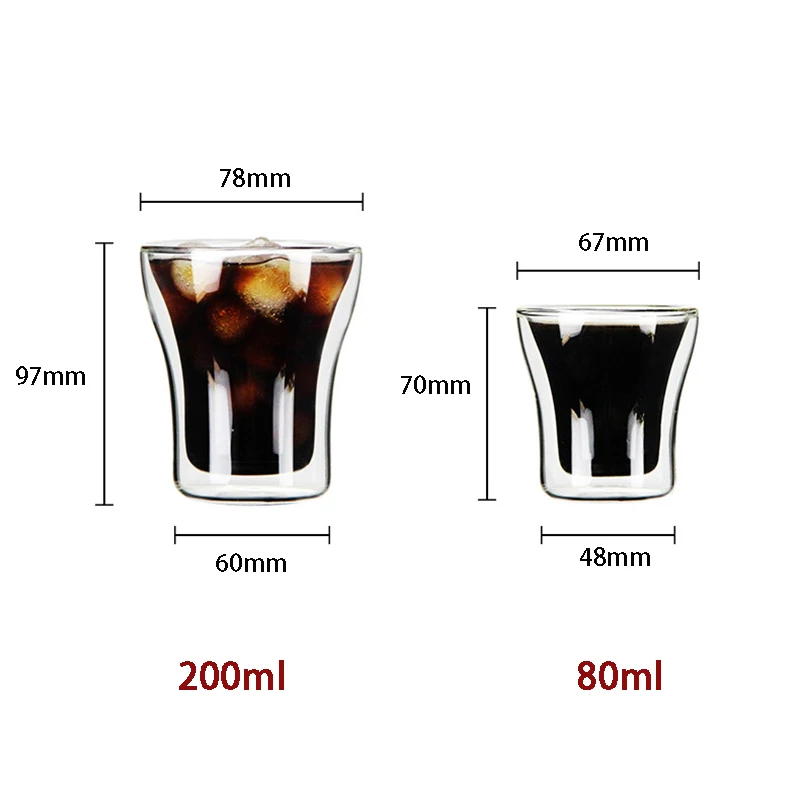 1/2/4pcs Clear Double Wall Glass Cup Breakfast Mug High Borosilicate Glass Insulated Coffee Tea Cup Tea Drink Cups