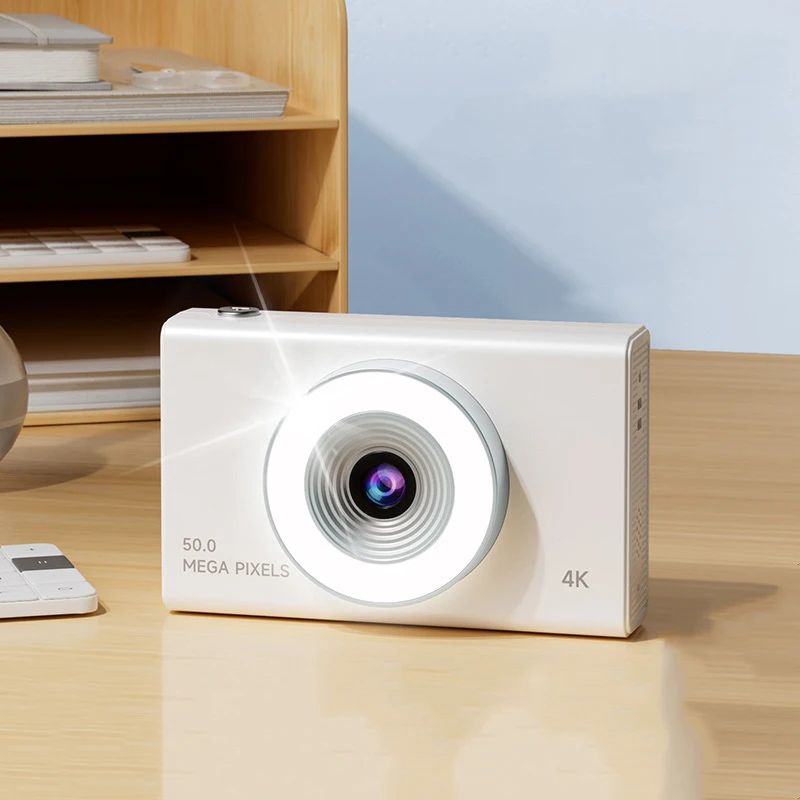 Цифровая камера 4K CCD с заполняющей подсветкой, 50 миллионов пикселей, ретро-камера с автофокусом для студентов, путешествий, 2,4-дюймовый экран Type-C