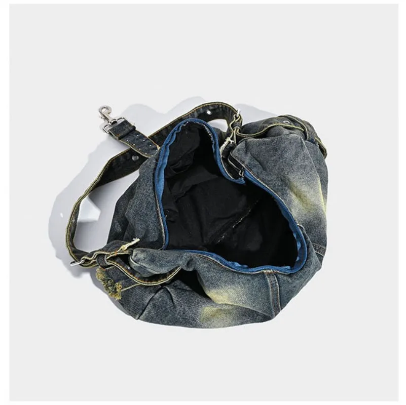 New Fashion Denim Tote Commuter Large Capacity Shoulder Underarm Lazy Woven Bag