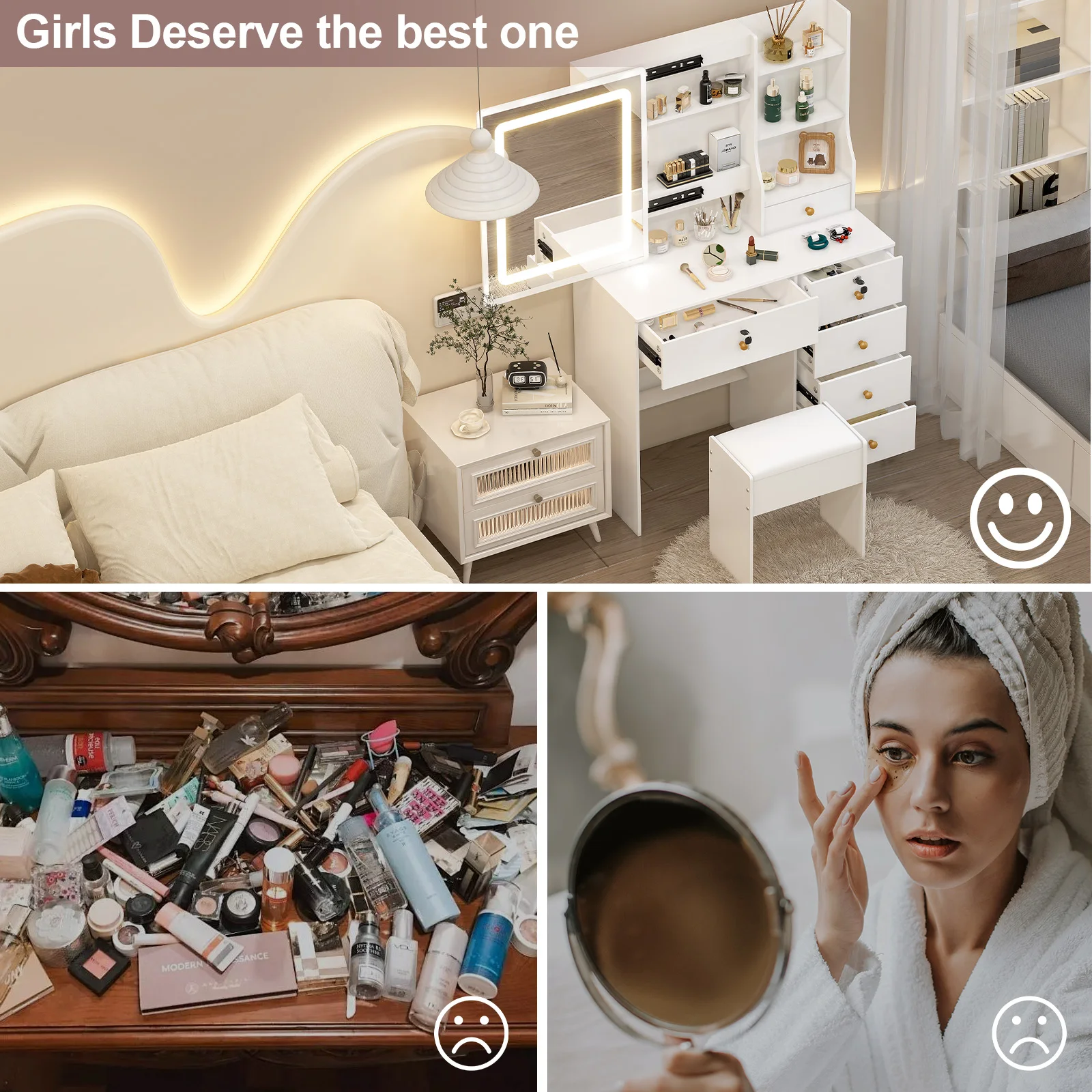 LED Vanity Table Set 3