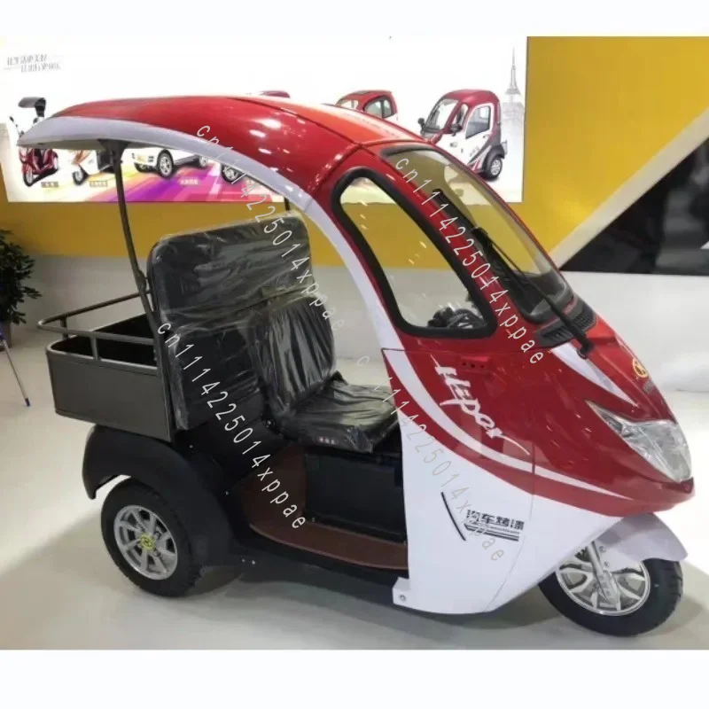 Elderly Scooters, Small Low-speed Electric Vehicles Passenger and Cargo Semi-enclosed Adult Electric Tricycles