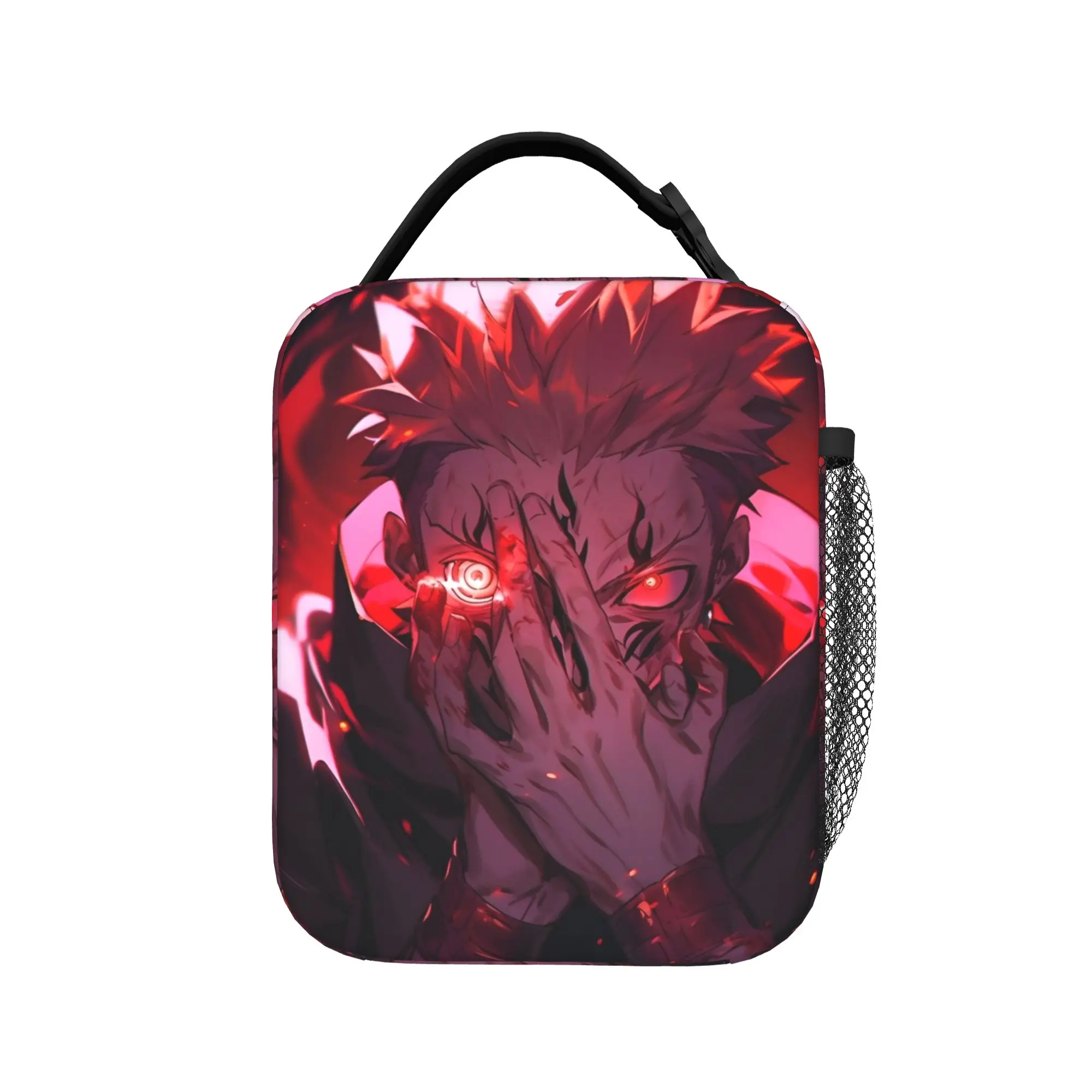 Ryomen Sukuna Insulated Lunch Bags Thermal Bag Reusable,Meal Container Jujutsus Kaisens High Capacity Tote Lunch Box Bento Pouch