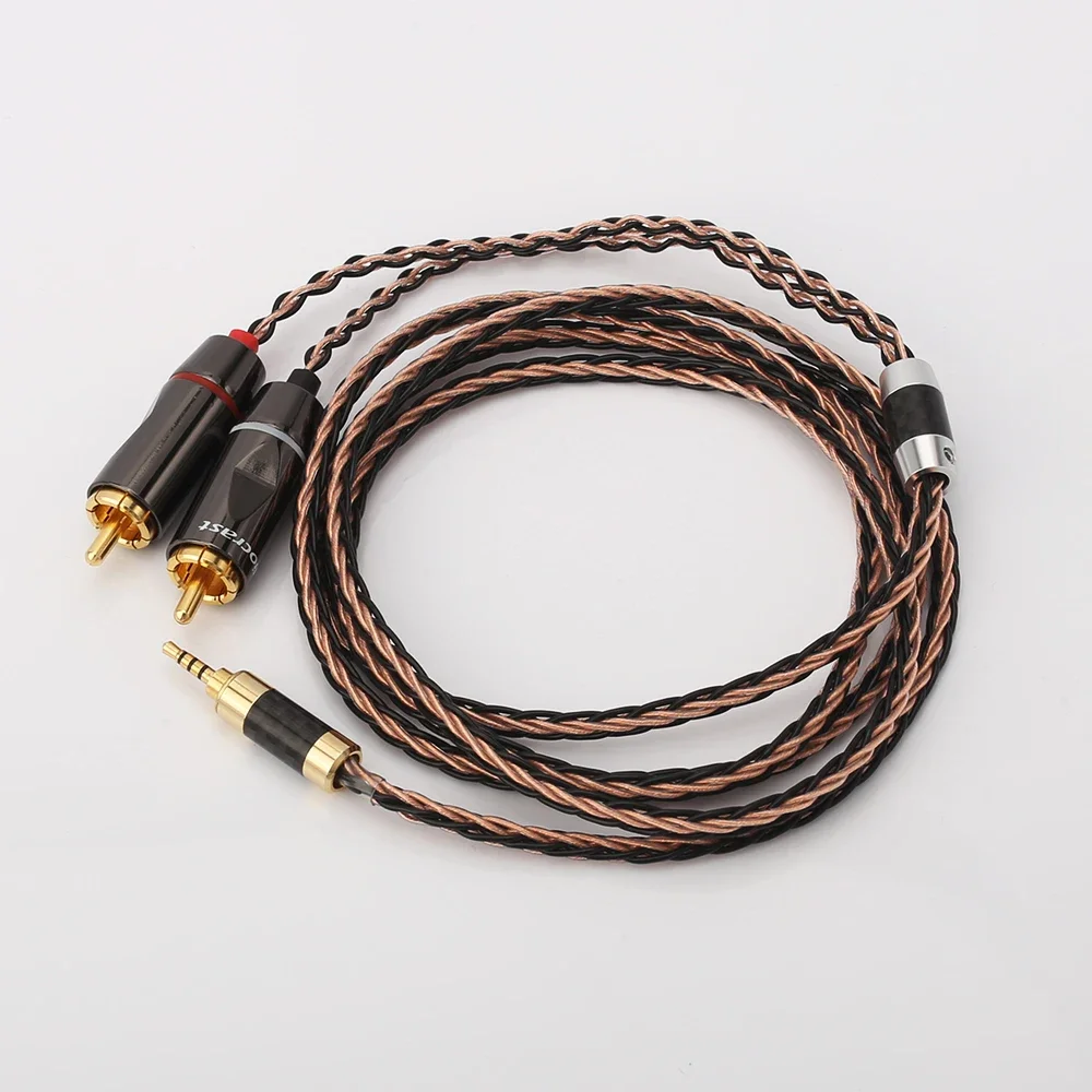Audiocrast Hifi 2,5 mm TRRS balanceado para 2 cabos RCA macho para Astell & Kern AK100II, AK120II, AK240, AK380, AK320, DP-X1